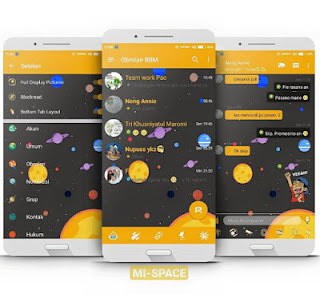 Download BBM Mod  Apk Mi-Space Style v3.2.5.12 Terbaru