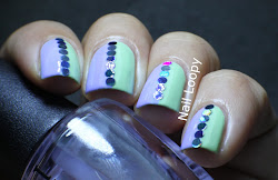half nail nails glequins holographic middle gorgeous round down
