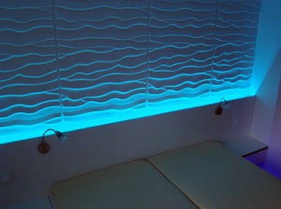MDF Wavy Wall Art in 3d along with lighting effect MDF Wavy Wall Art in 3d along with lighting effect