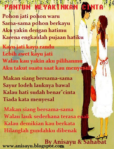 PUISI CINTA BY ANISAYU Pantun  Romantis Meyakinkan Cinta 