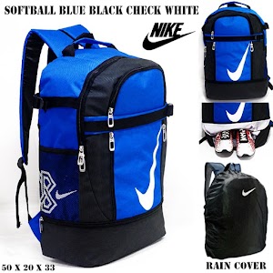 NIKE SOFTBALL BLUE BLACK CHECK WHITE NIKE SOFTBALL BLUE BLACK CHECK WHITE