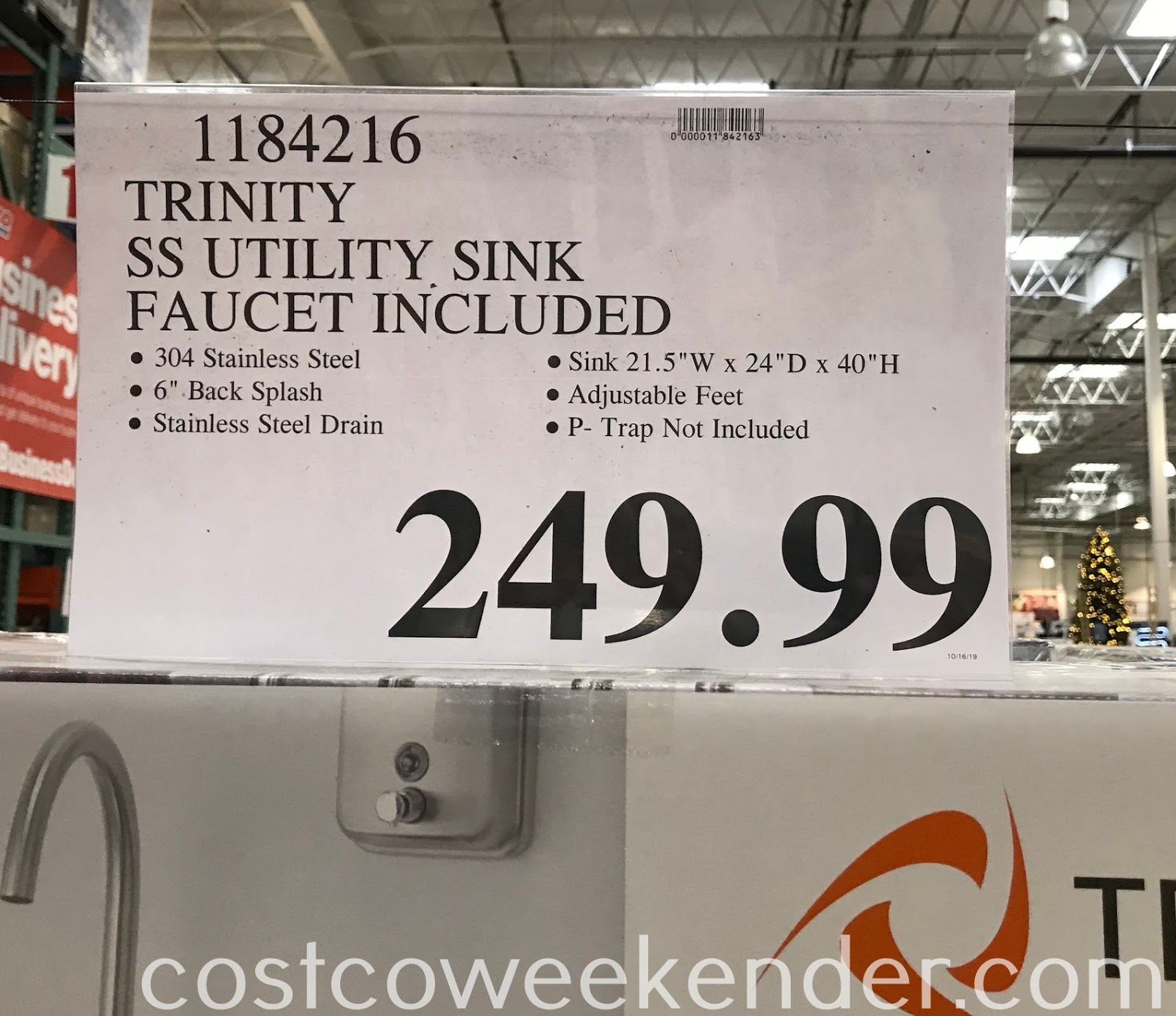 Trinity Stainless Steel Utility Sink Costco Weekender