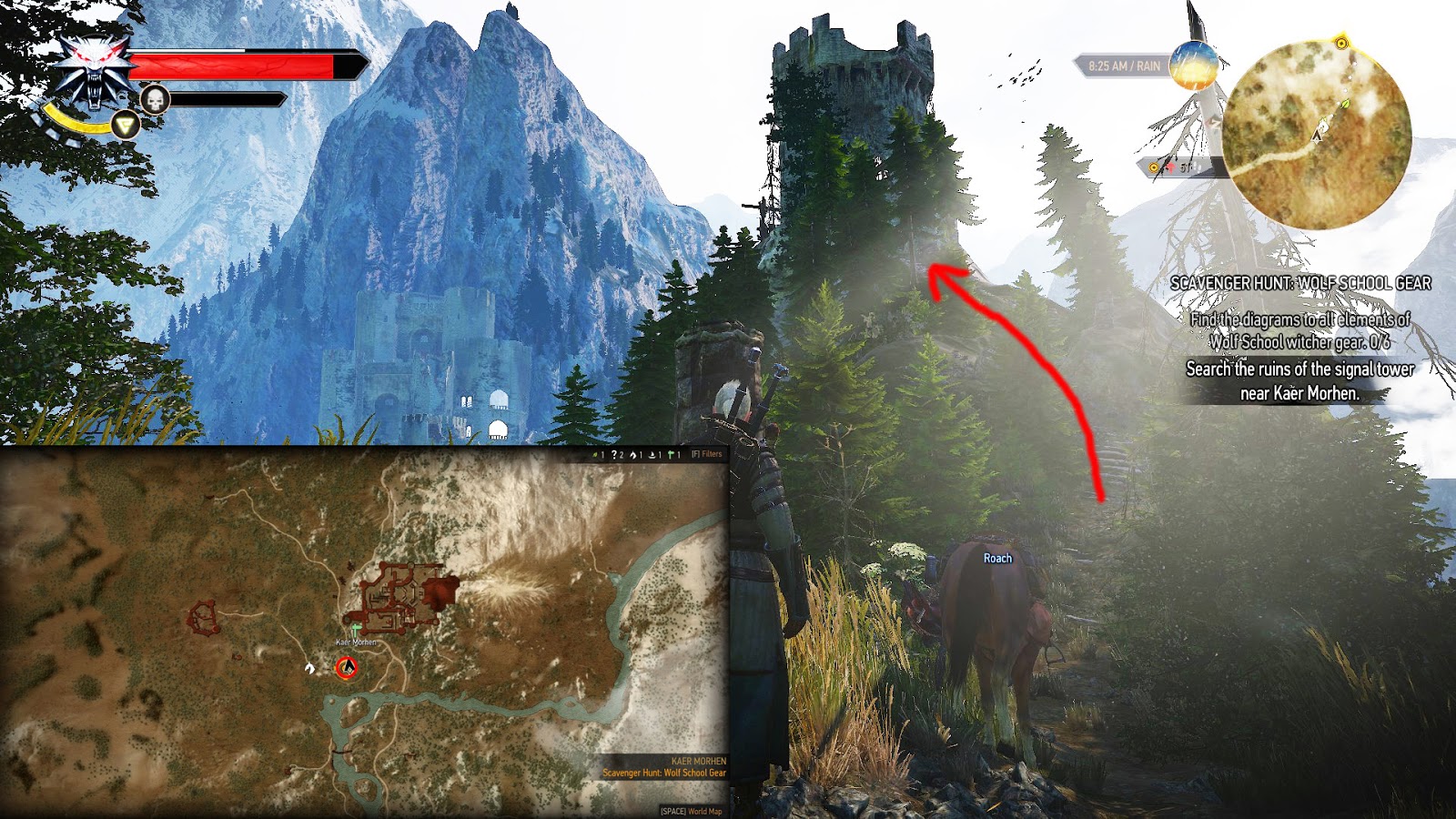 The witcher 3 wolf gear scavenger hunt фото 22