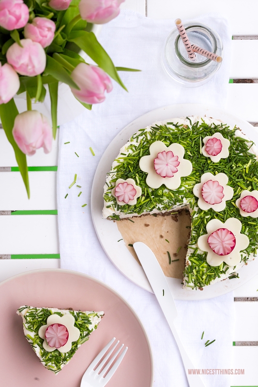 Herzhafter No Bake Cheesecake Frischkäse Torte