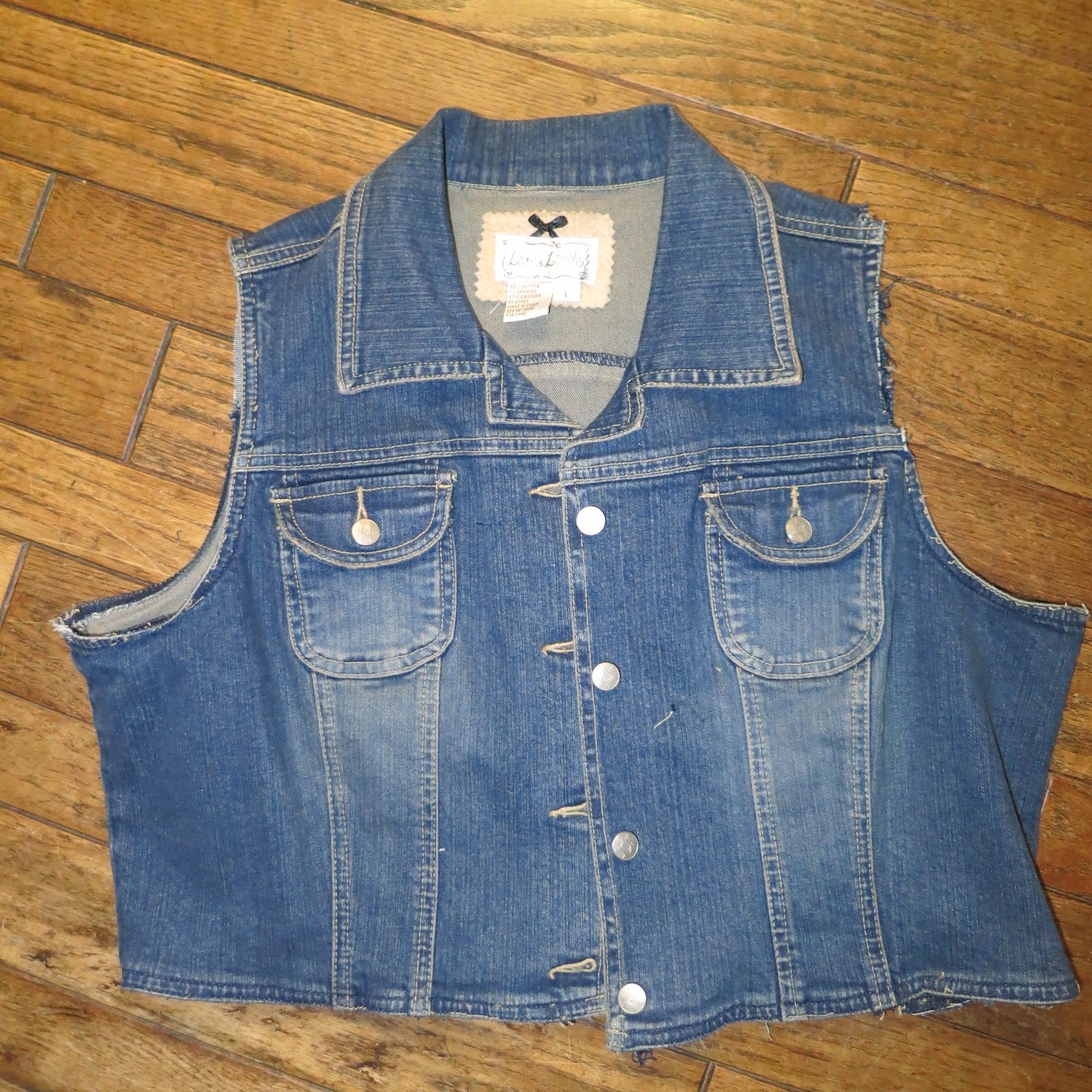 Thrift Shop Commando: Jean vest re-do and a June Challenge