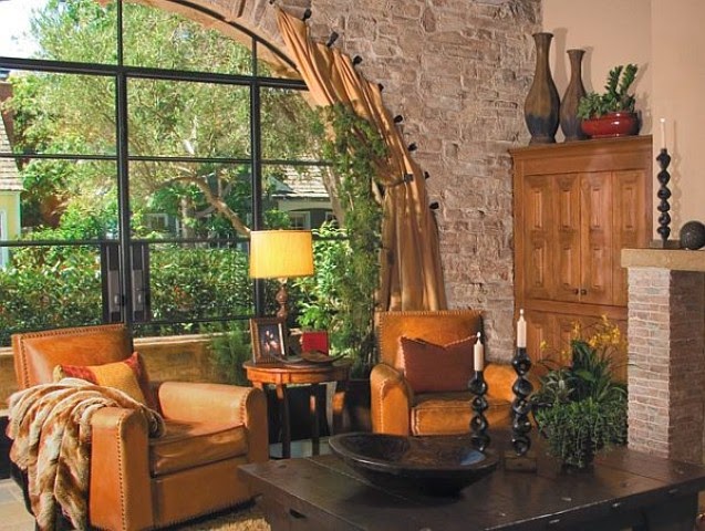 Country rustic living room designs