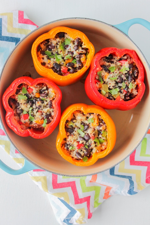 Quinoa and Black Bean Stuffed Peppers MexicanRecipes