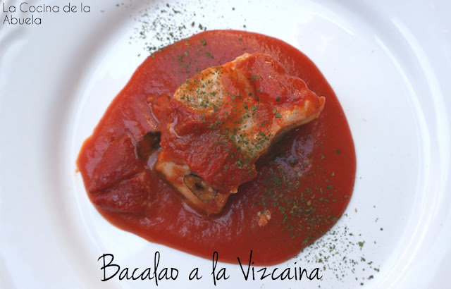 Bacalao a la Riojana con bacalao fresco.