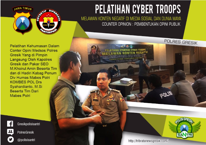 Pelatihan Cyber Troops Kontra Narasi Polres Gresik