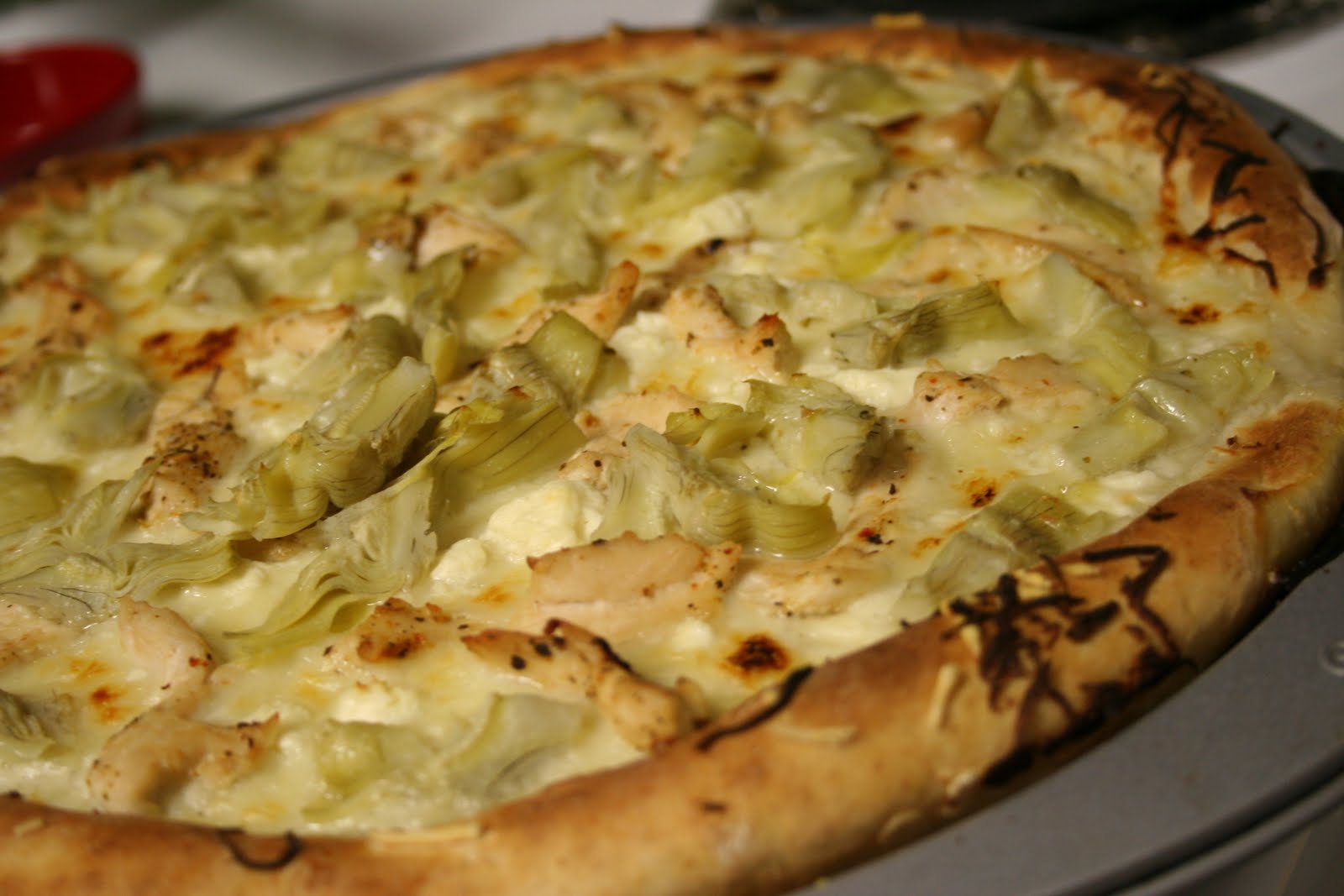 Artichoke Chicken Pizza