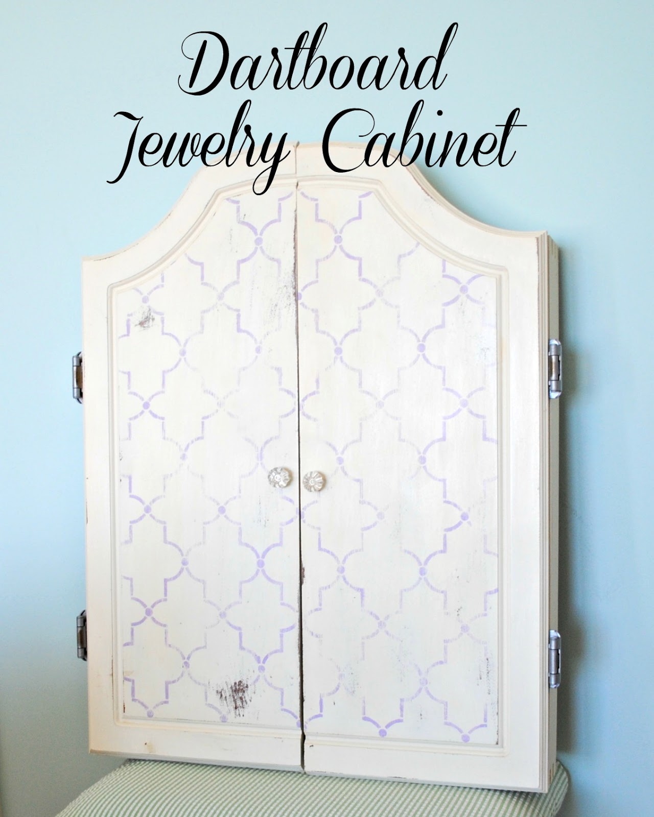 Three Scoops Of Love Dartboard Jewelry Cabinet Dartboard Jewelry Cabinet It S The Season Finale Over At So You Think Re Crafty I M Excited That Made This Far For Week Theme Of