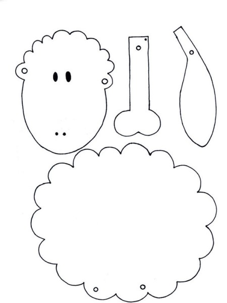 gk kreativ: Sonntag ist Kindertag - Schäfchen basteln