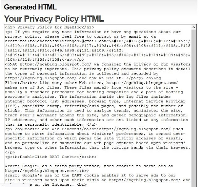 Cara Membuat Privacy Policy di Blog (Adsense Part 2) Cara Membuat Privacy Policy di Blog (Adsense Part 2)