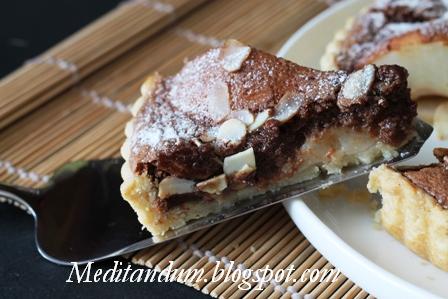 crostata di pere e cioccolato