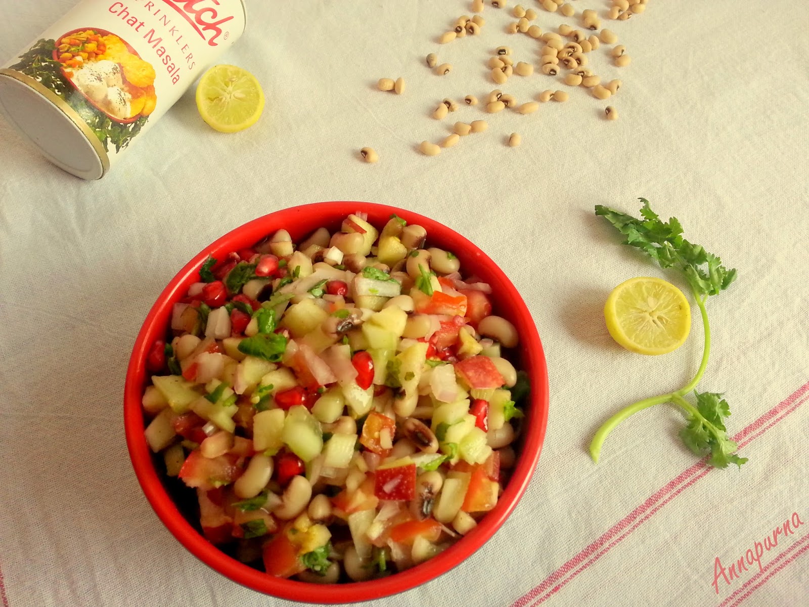 Annapurna Black Eyed Bean / Lobia Salad Recipe / Healthy Eating