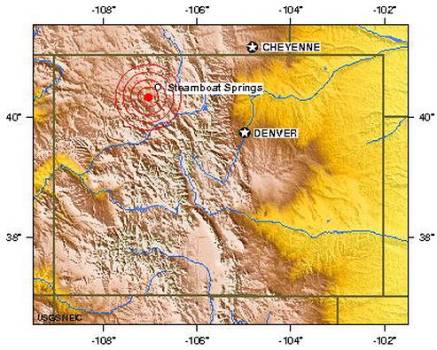 Highest magnitude earthquake in colorado