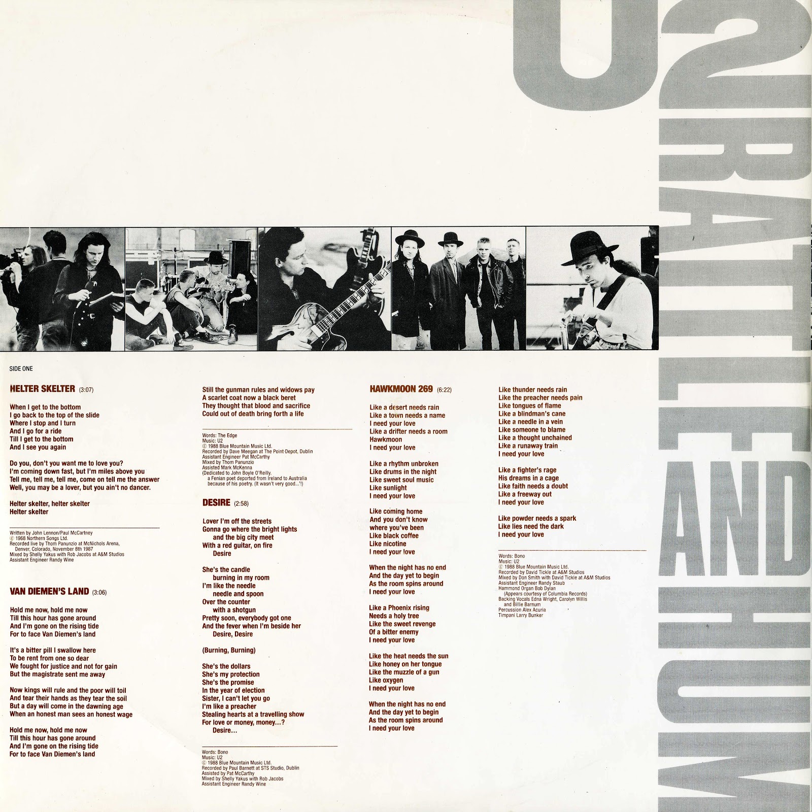 1988 Rattle And Hum U2 Rockronología
