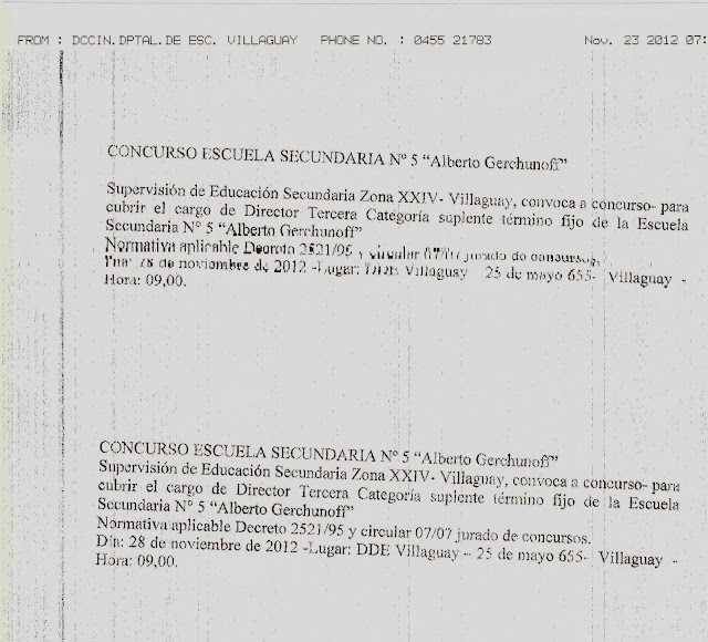 CONCURSO ESCUELA Nº 5