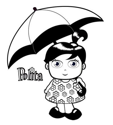 muñeca con sombrilla