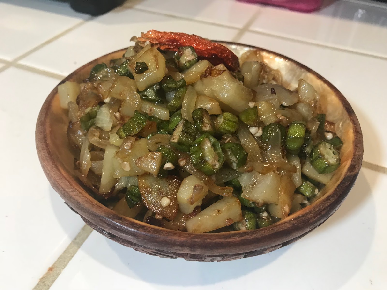 Fiji Style Bhindi Okra & Potato Stir Fry Aloo Bhindi Sabzi