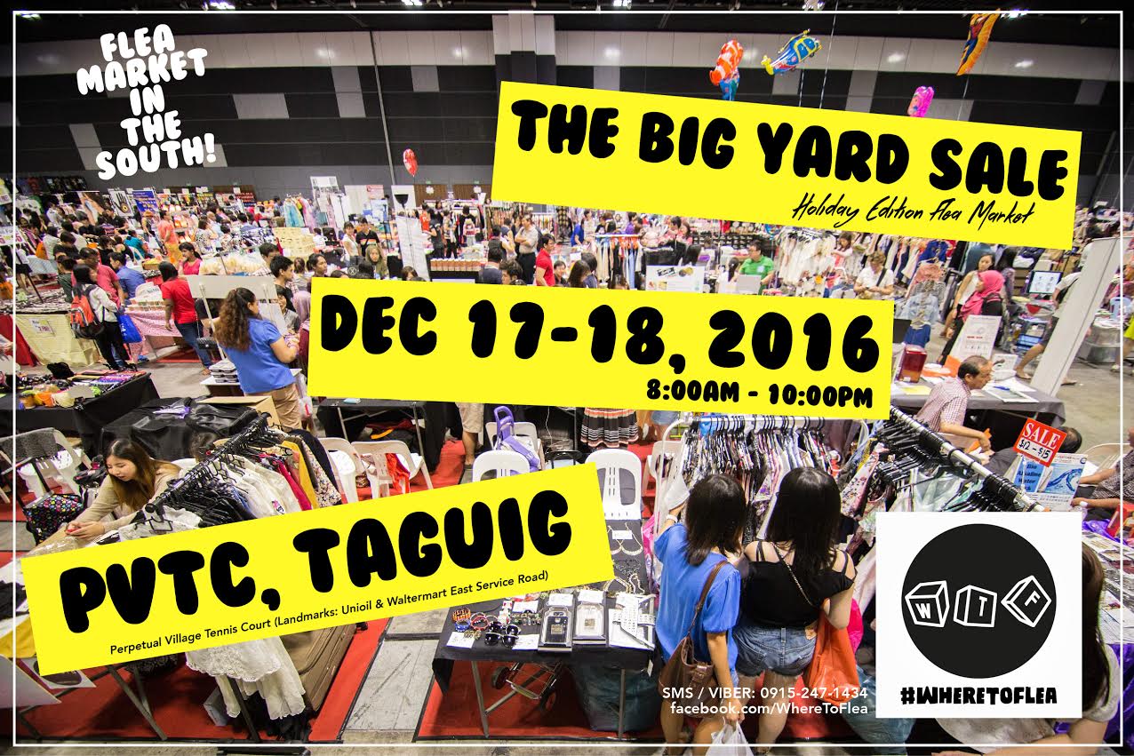 Manila Shopper: The Big Yard SALE at PVTC Taguig: Dec 2016