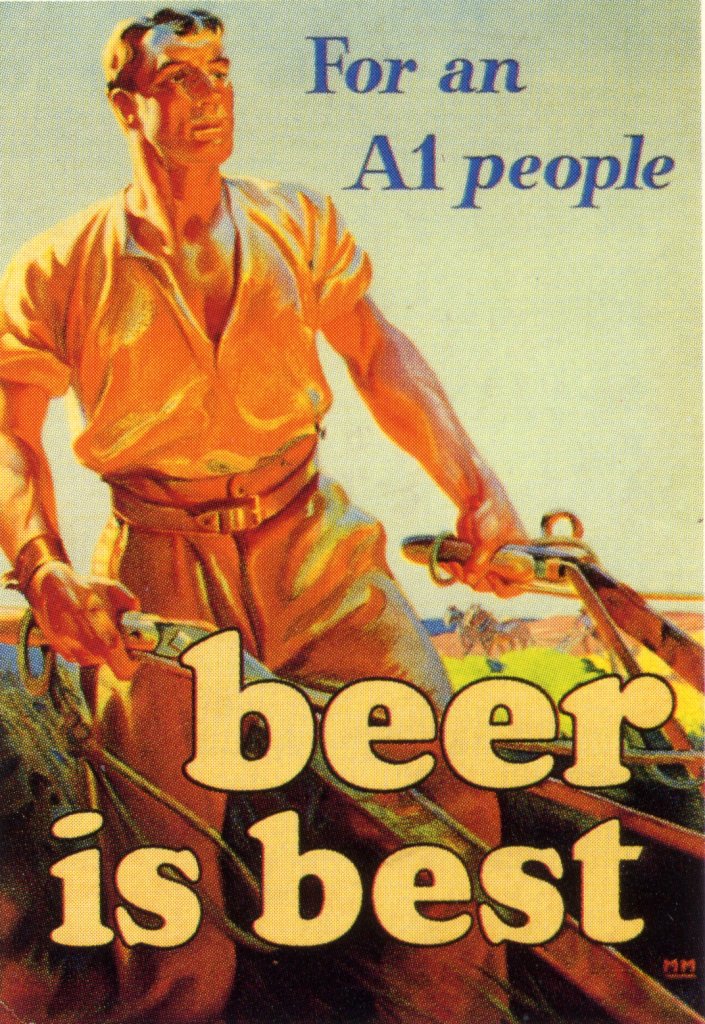 [97] Vintage Beer Girl Poster Affiche Img