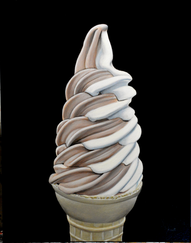 Paintings by Kim Testone Twist Ice Cream Cone Painting