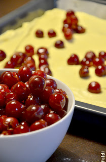 sour cherry butter sponge cake