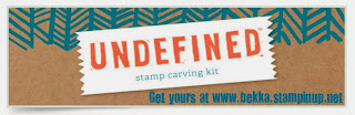 Carve your own stamps using the Undefined Kit from Stampin' Up!  now available here in the UK!