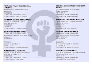 ACTIVIDADES ESCUELA FEMINISTA 2012-13