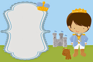 Baby Prince: Free Printable Invitations, Banner and Cone. Baby Prince: Free Printable Invitations, Banner and Cone.