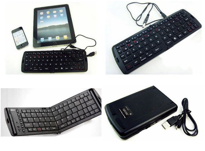 plazawholesale Bluetooth Folding Wireless Keyboard for iPhone iPad