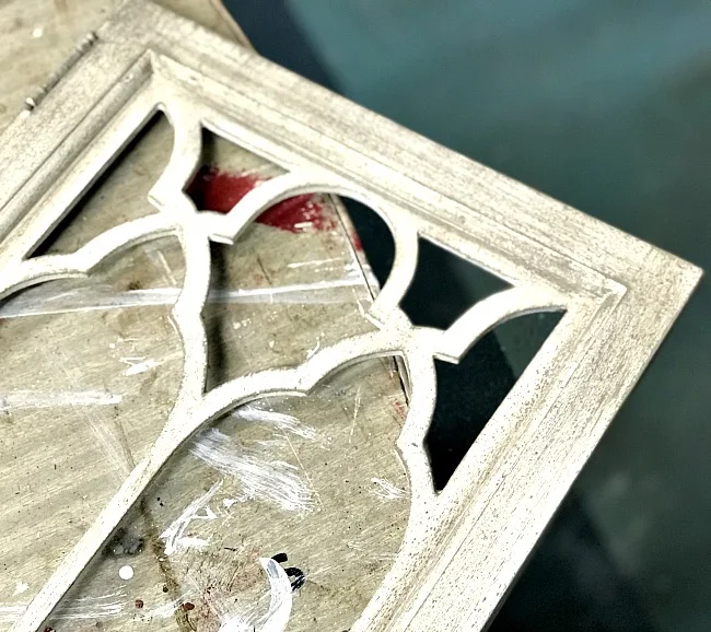 Painting a DIY Architectural Window with a dry brush technique