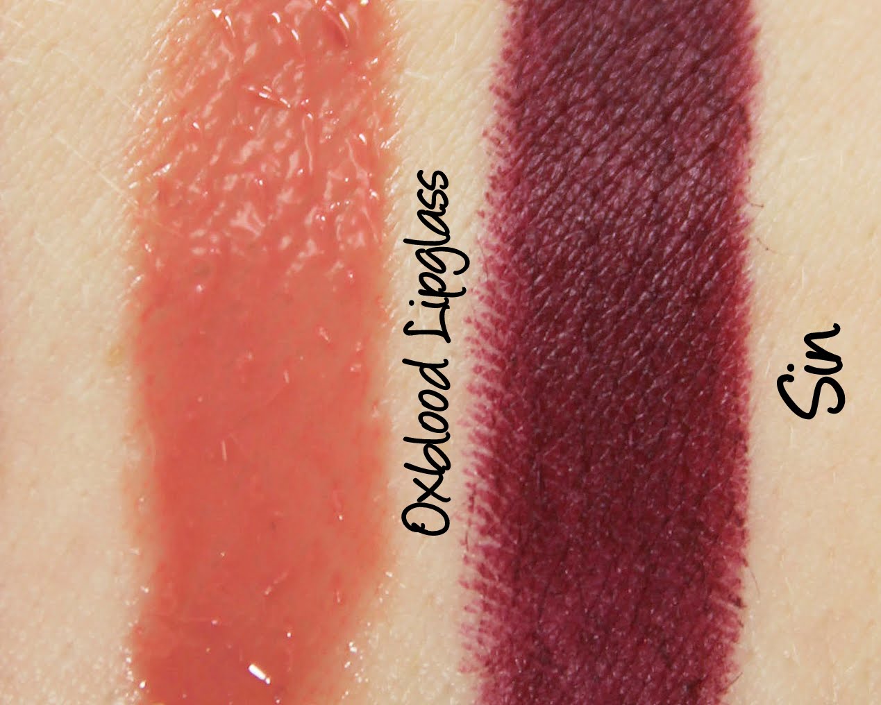 MAC Toledo - Oxblood Lipglass and Sin Lipstick Swatches & Review