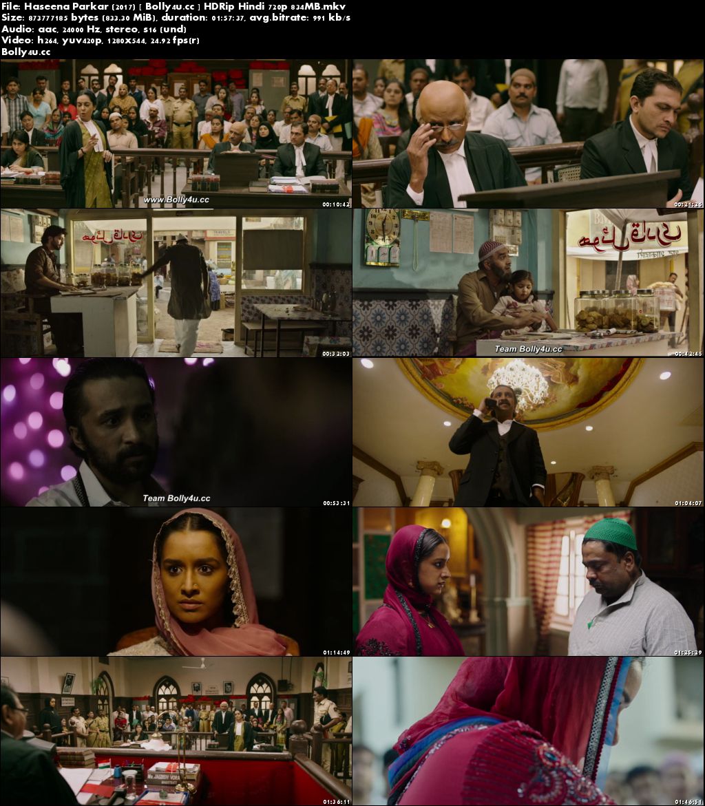 Haseena Parkar 2017 HDRip 800MB Full Hindi Movie Download 720p