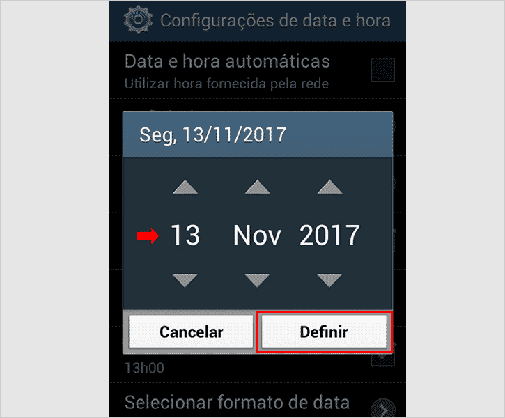 Mudando a data do dispositivo para apagar mensagens no WhatsApp