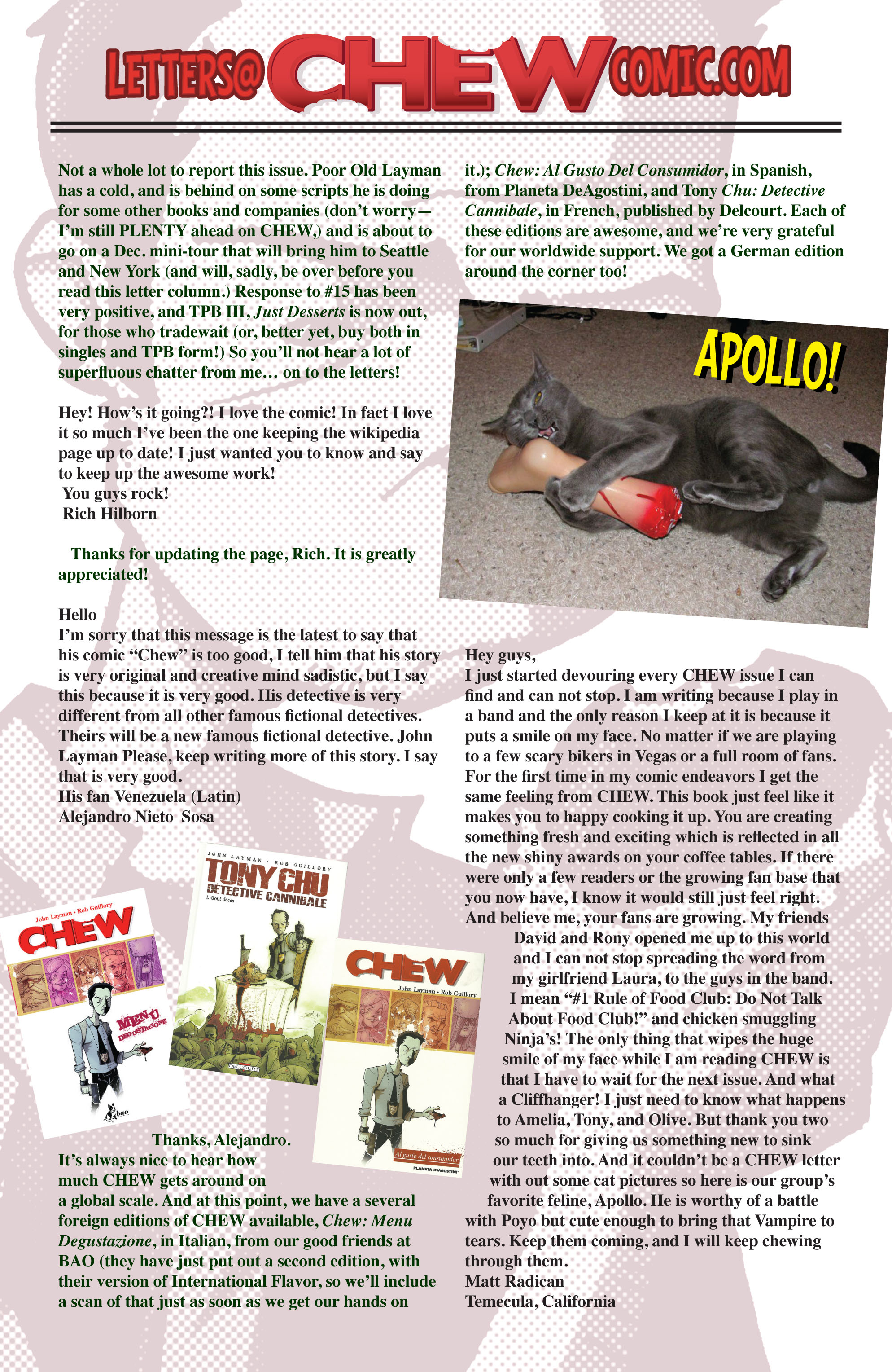 Read online Chew comic -  Issue #16 - 21