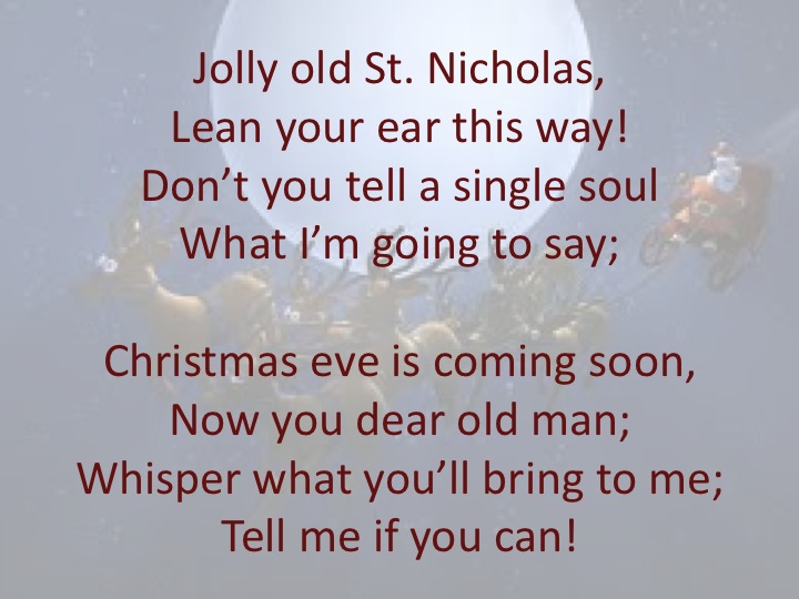 Jolly Old St. Nicholas Music a la Abbott Amy Abbott Kodály