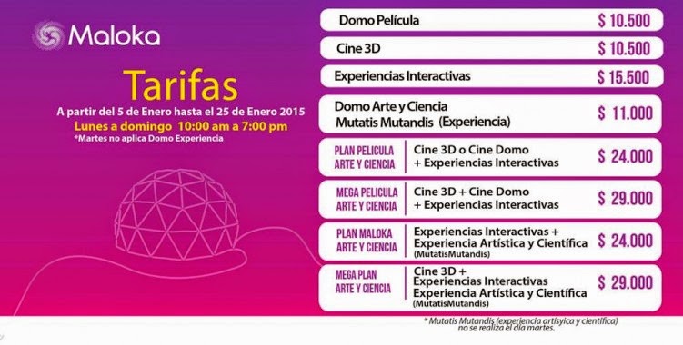 Tarifas enero 2015