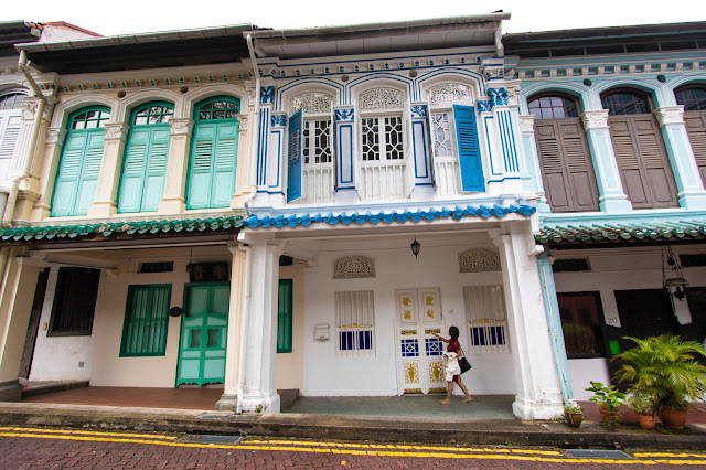 Emerald hill road-Case coloniali colorate-Singapore