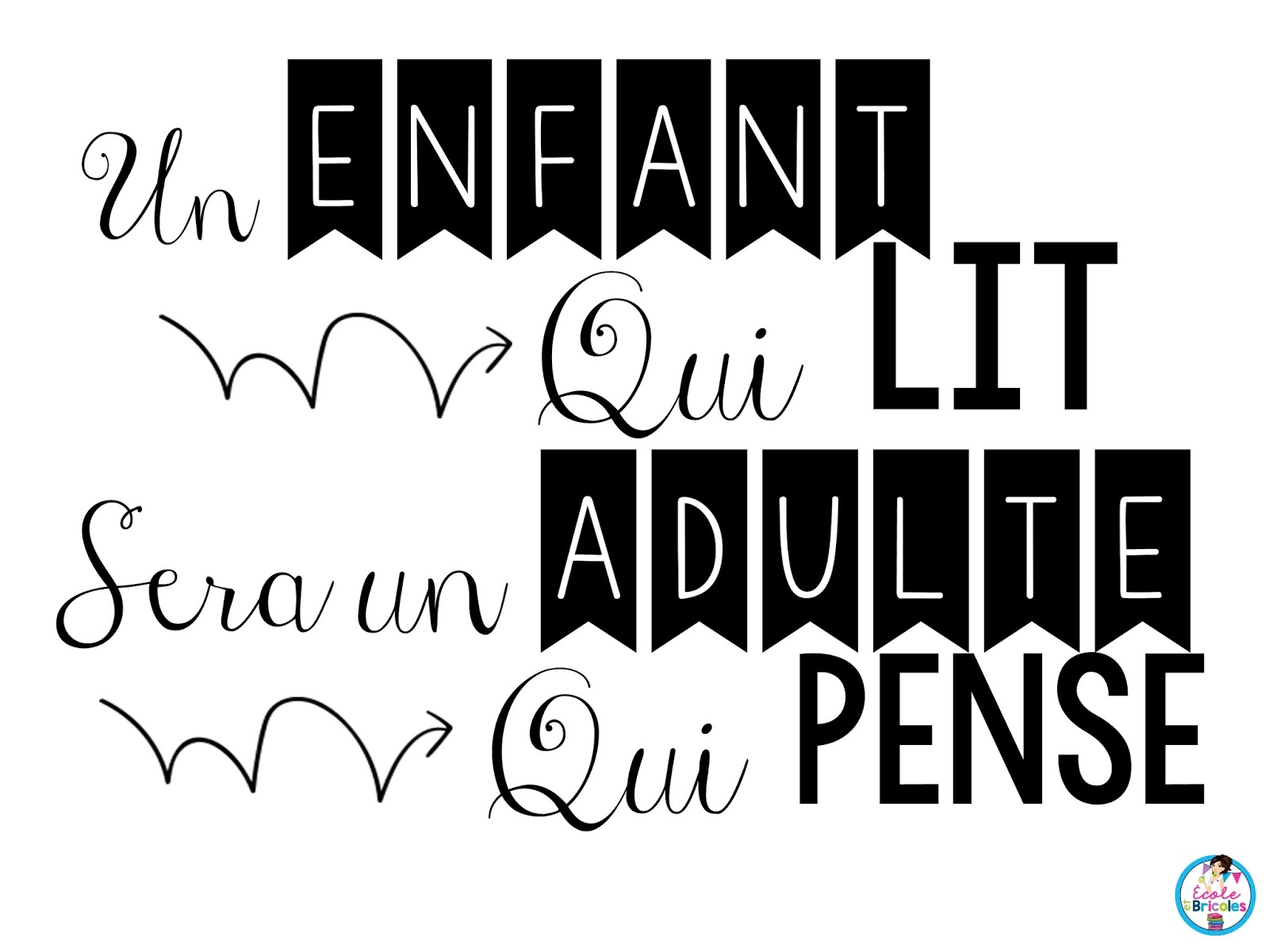 École et bricoles Citations à afficher