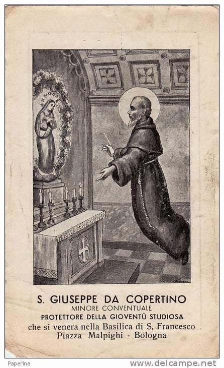 Spe Deus: S. José de Cupertino, religioso, †1663