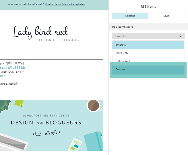 Newsletter automatique RSS des articles Blogger avec Mailchimp . Lady Bird Red || http://ladybirdr.blogspot.fr/ Newsletter automatique RSS des articles Blogger avec Mailchimp