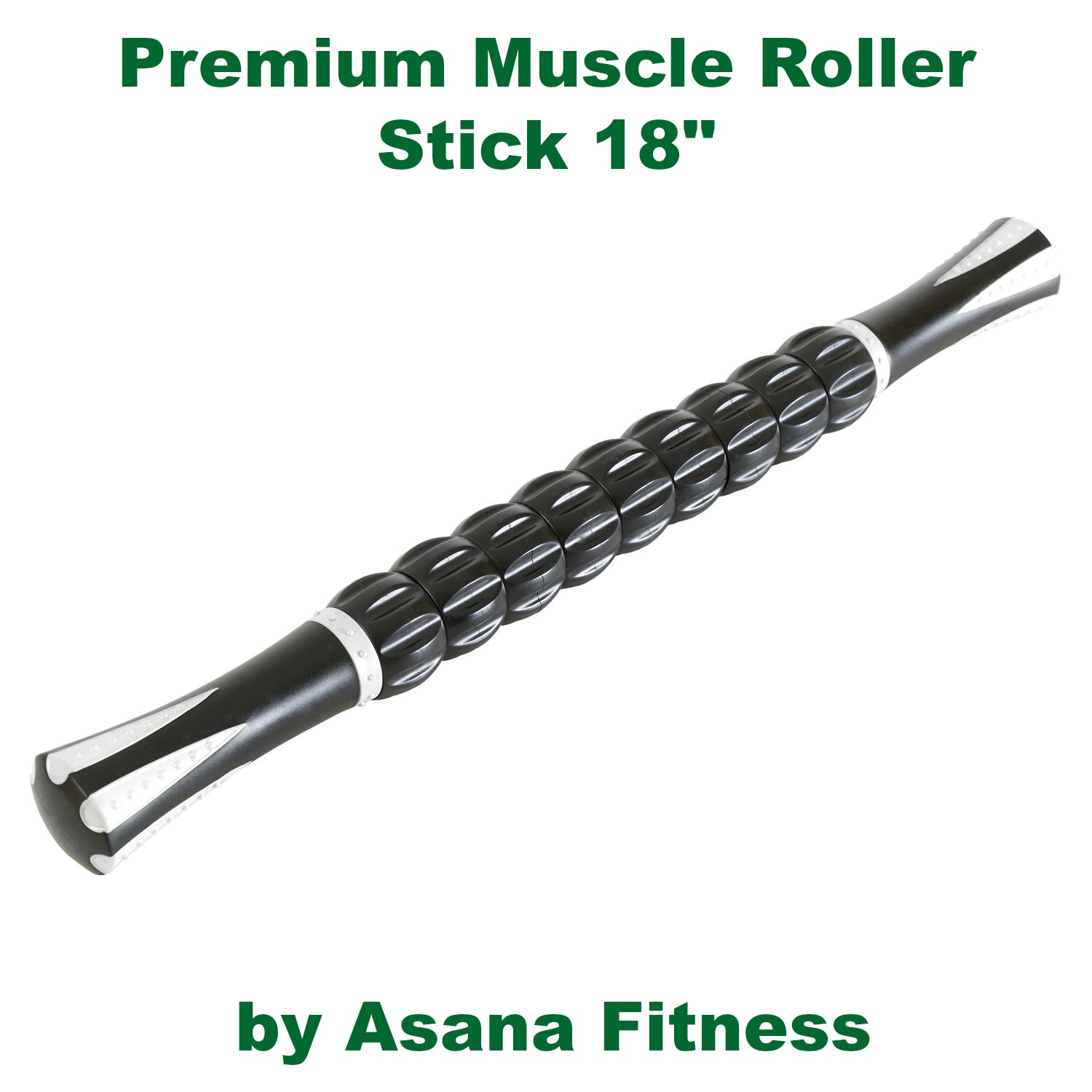 GlamRiver Premium Muscle Roller Stick 18" by Asana Fitness
