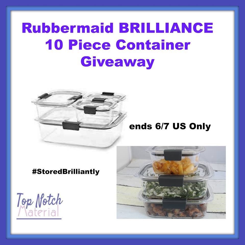 Rubbermaid BRILLIANCE 10piece set GA1USEnds 6/7 Miki's Hope