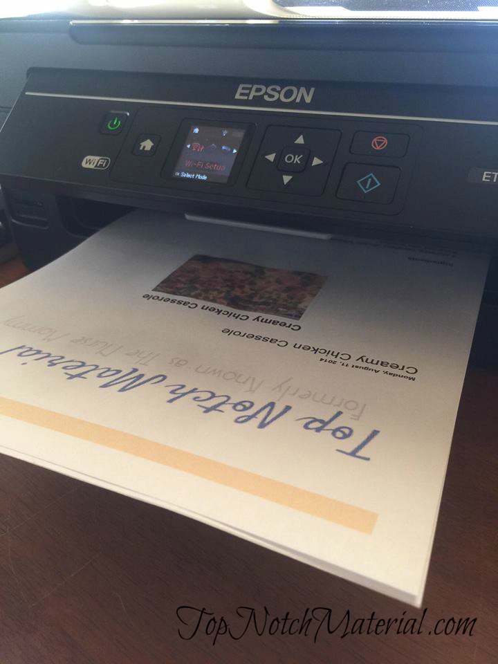 Top Notch Material: Epson Eco Tank All-in-One Printer