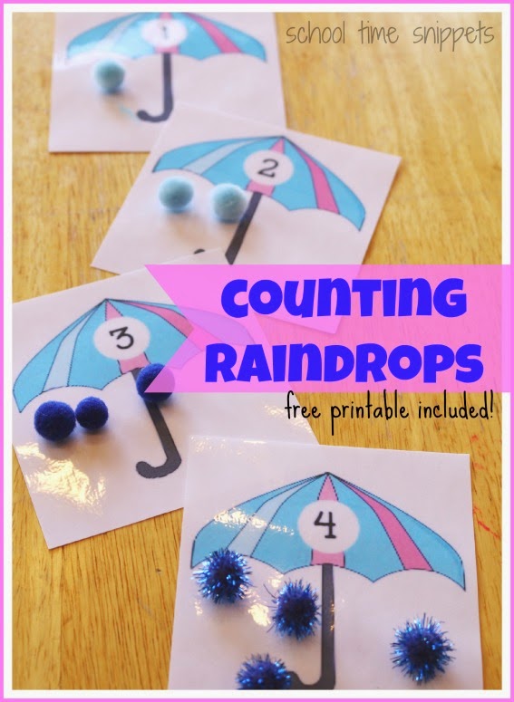 counting raindrops preschool activity