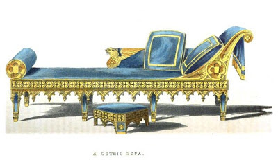 A Gothic sofa from Ackermann's Repository (Dec 1825)