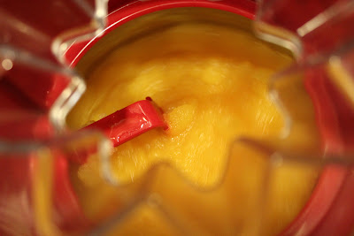 Making tangerine sorbet