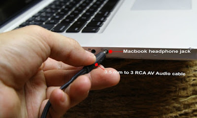 no sound or no audio from your Mac - A red light lit inside the audio port